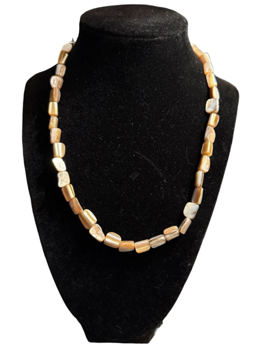 Premier Designs Mother of Pearl Rectangle Pearl Strand Necklace